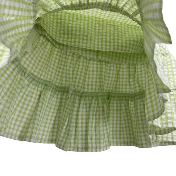 Sissy Pie Green White Seersucker Ruffle Skirt Girls 4 - Picture 5 of 6